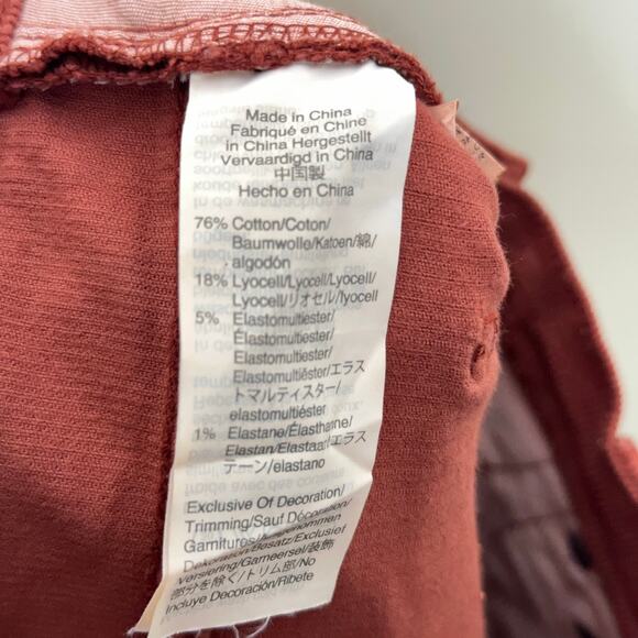 MADEWELL Tall Cali Demi-Boot Jeans Corduroy: Button-Front Red Sz 25 {3E13} - Picture 6 of 7